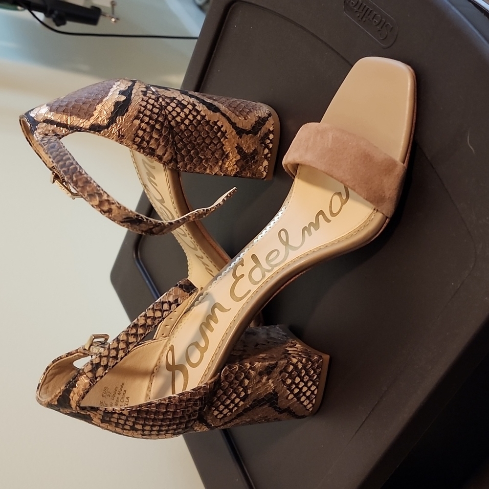 Sam Edelman Nude/Snake Print Heel